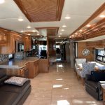 Interior of Newmar Dutch Star Motorhome being Inspected